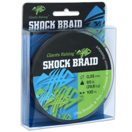 Giants fishing Splietaná šnúra Shock Braid Green 100m|0,35mm/65lb(29,6kg)