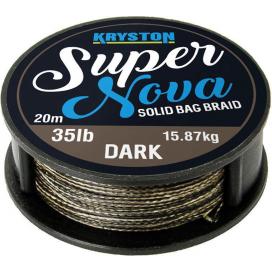 Kryston pletené šnúrky - Super Nova solid braid čierny 35lb 20m