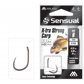 Mikado naviazané háčiky sensual xtra strong carp no 10 ks / vlasec: 0.20mm/70cm 8 ks Mikado naviazané háčiky sensual xtra strong carp no 10 ks / vlasec: 0.20mm/70cm 8 ks