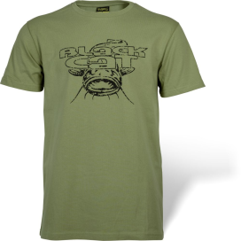 Black Cat Tričko Military Shirt Zelená