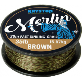Kryston pletené šnúrky - Merlin fast sinking braid pieskový 25lb 20m Kryston pletené šnúrky - Merlin fast sinking braid pieskový 25lb 20m