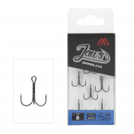 Mikado trojháčiky bez protihrotu jaws barbless veľ. 8 8 ks