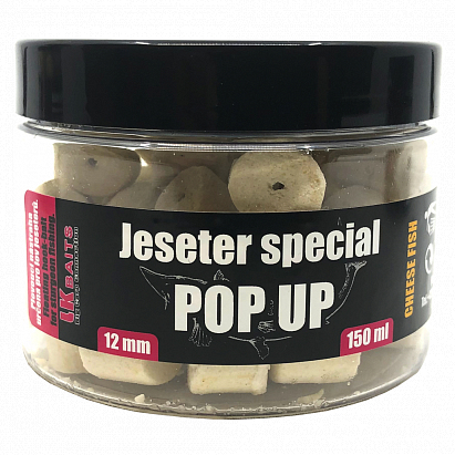 LK Baits Pop Up Pellets Jeseter Special Cheese Fish 12mm 150ml LK Baits Pop Up Pellets Jeseter Special Cheese Fish 12mm 150ml
