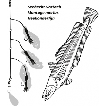Rhino Náväzec Hake Rig 50 kg 330 cm