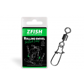 Zfish Obratlík s Karabínou Rolling Swivel & Fastlock Snap 10 ks