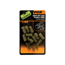 Akcia Fox Vložky Edges Drop Off Lead Plugs & Pins Trans Khaki 10ks