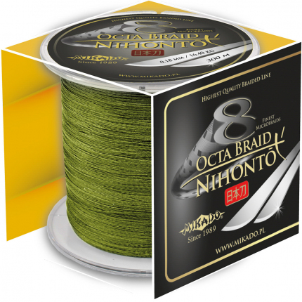 Mikado Pletená Šňůra Nihonto Octa Braid 300m Zelená