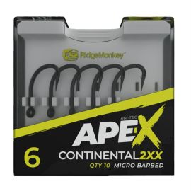 RidgeMonkey Háčik Ape-X Continental 2XX Barbed 10ks