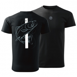 Giants fishing Tričko pánské černé Pstruh