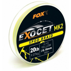 Exocet MK2 Spod & Marker Braid - 0.18mm/20lb x300m Spod -Žltá