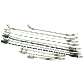 Taska Sensalite - Nerezová čierna guličková retiazka long 20cm