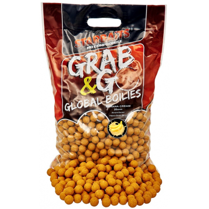 Starbaits Boilies Global Banana Cream 5kg 20mm Starbaits Boilies Global Banana Cream 5kg 20mm