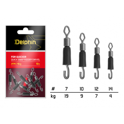 Delphin Rýchloobratlík S Gumičkou FDR Quicker 10 ks #12/7kg