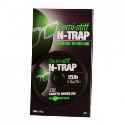 Korda náväzcová šnúra N-TRAP Semi -Stiff 15lb Silt