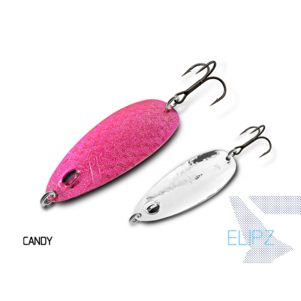 Blyskáč Delphin ELIPZ FullSCALE 12g CANDY Hook #2