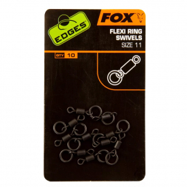 Fox Edges flexi ring Swivels veľ.11 obratlík s krúžkom 10ks