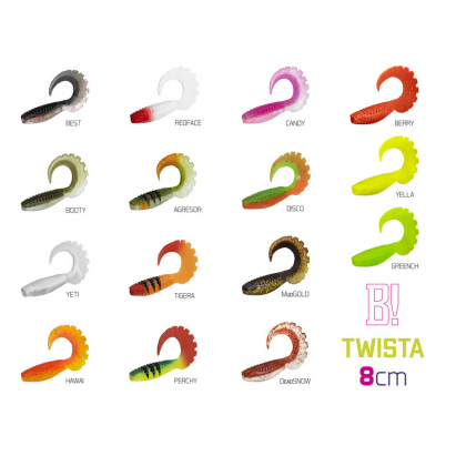Umelá nástraha Delphin TWISTA UVs / 5ks veľkosť: 8cm/BEST