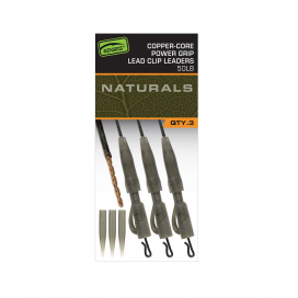 Fox Montáž Edges Naturals Copper Core Power Grip Lead Clip Leaders 3 ks Fox Montáž Edges Naturals Copper Core Power Grip Lead Clip Leaders 3 ks