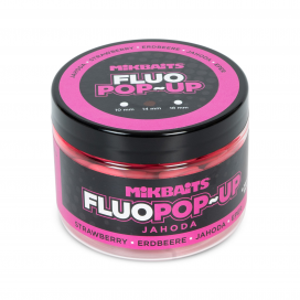 Plávajúce fluo boilie 150ml - Jahoda 14mm