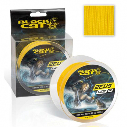Black Cat Pletená Šnúra Zeus Line G2 Žltá 400m 0,55mm 69kg