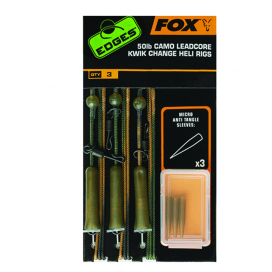 Fox Montáž Edges Camo Leadcore Kwik Change Heli Rigs 50lb