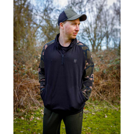Fox Mikina LW Black Camo QTR Zip