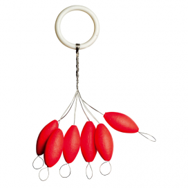 Iron Trout plavák Leuchtpilot oválny červený 8x18mm