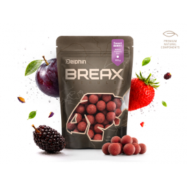 Boilies Delphin BreaX / SweetBERRY - Moruše-Jahoda-Švestka/24mm/300g