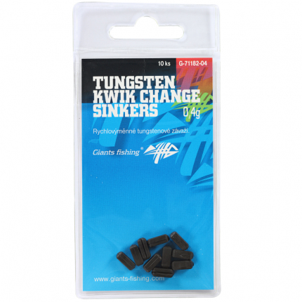 Giants fishing Rýchlovýmenné ťažidlá Tungsten Kwik Change Sinkers 10ks