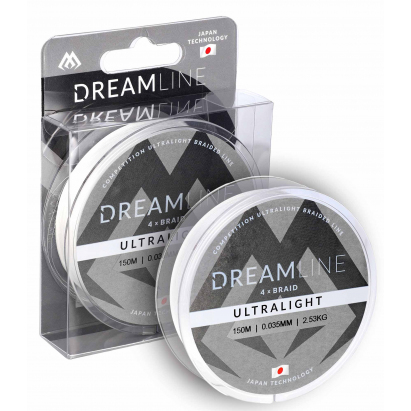 Mikado pletená šnúra dreamline ultralight 0.047mm/3.87kg/150m biela 1 cievka Mikado pletená šnúra dreamline ultralight 0.047mm/3.87kg/150m biela 1 cievka