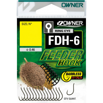 háček OWNER s očkem /14ks/ FDH-6.08: FEEDER HOOK 56946.08