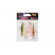 Slick Shad 11cm x4 Mixed UV Colour Pack LOADED 10g 3/0 hlava