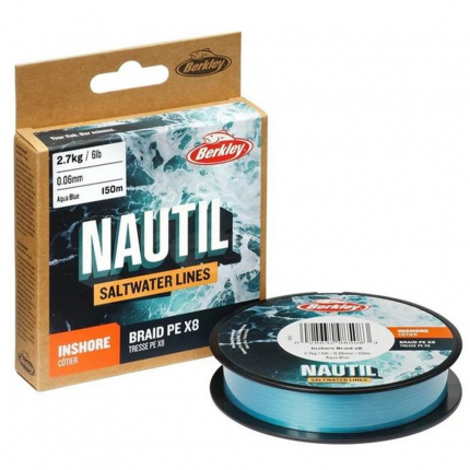 Berkley Šnúra Nautil Inshore Braidx8 Aqua Blue 300m