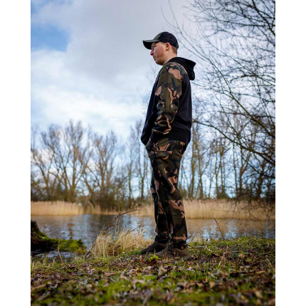 Fox Mikina LW Black Camo Split Zip Hoody