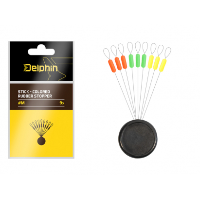 Delphin zarážka Stick - Farebná gumená zarážka