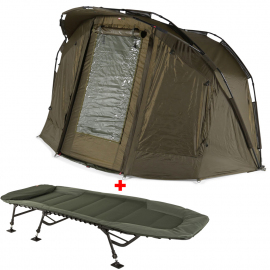 JRC Bivak Defender Peak Bivvy 1 Man + Lehátko Defender Levelbed