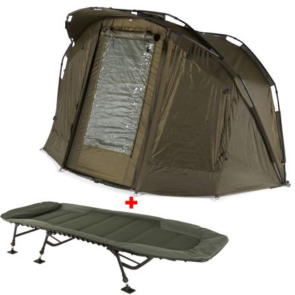 JRC Bivak Defender Peak Bivvy 1 Man + Lehátko Defender Levelbed