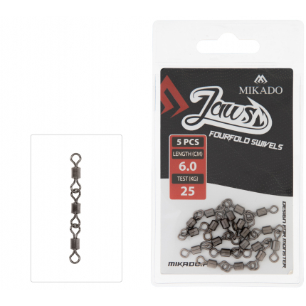 Mikado obratlík jaws fourfold swivels xl 35kg 5 ks