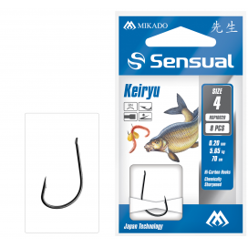 Mikado naviazané háčiky sensual keiryu č. 12 bn / vlasec: 0.12mm/70cm 8 ks