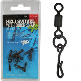 Giants Fishing Heli Swivel with Quick Snap, 5ks, veľkosť #4 (EU 8)