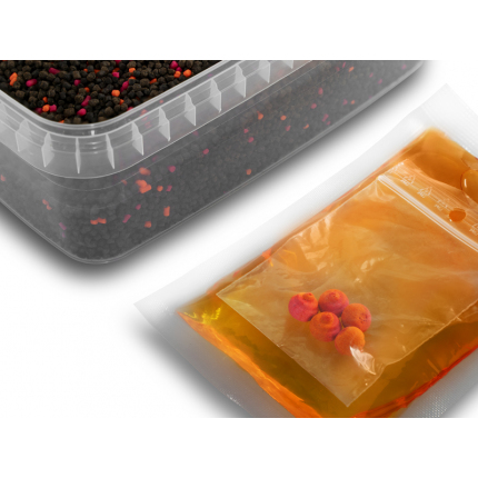 Delphin Pelety Reaxe Ready&Go Pellet Box + Booster a Nástrahy Mango-Broskev 400 g