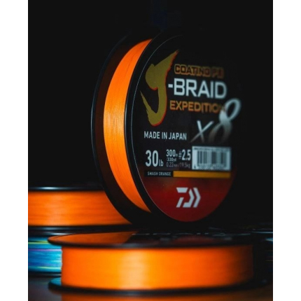 Daiwa Pletená Šnúra J-Braid Expedition X8E Smash Orange 150 m