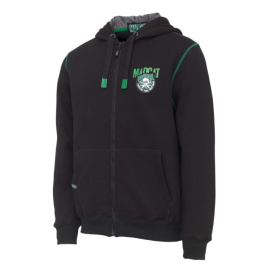 MADC Mikina Badge Logo Zip Hoodie Black Caviar