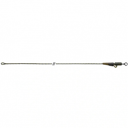 Anaconda olovnica Jungle Flexi Ring Swivel Safety Clip Leadcore Leaders 60lb 80cm 3ks zelená