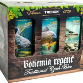 Regent Pivo Třeboňské ryby 12° 6x 0,5 l plech Ležák - Sběratelská Edice