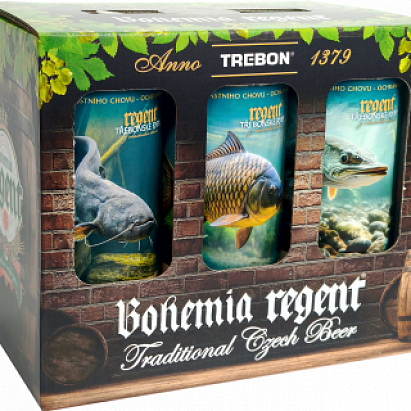 Regent Pivo Třeboňské ryby 12° 6x 0,5 l plech Ležák - Sběratelská Edice