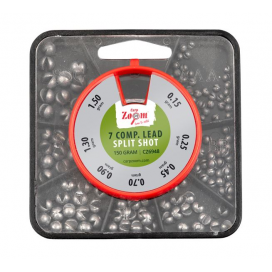 Sada broků 7 Lead Split Shot - 150 g