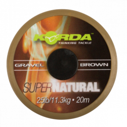 Korda Šnúrka Super Natural Gravel Brown 25lb