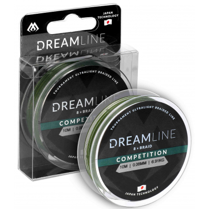 Mikado pletená šnúra dreamline competition 0.10 mm/8.73kg/10m zelená 1 cievka Mikado pletená šnúra dreamline competition 0.10 mm/8.73kg/10m zelená 1 cievka