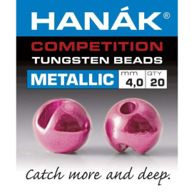 Hanák tungstenové hlavičky Metallic svetlo ružová 20ks 2,5mm